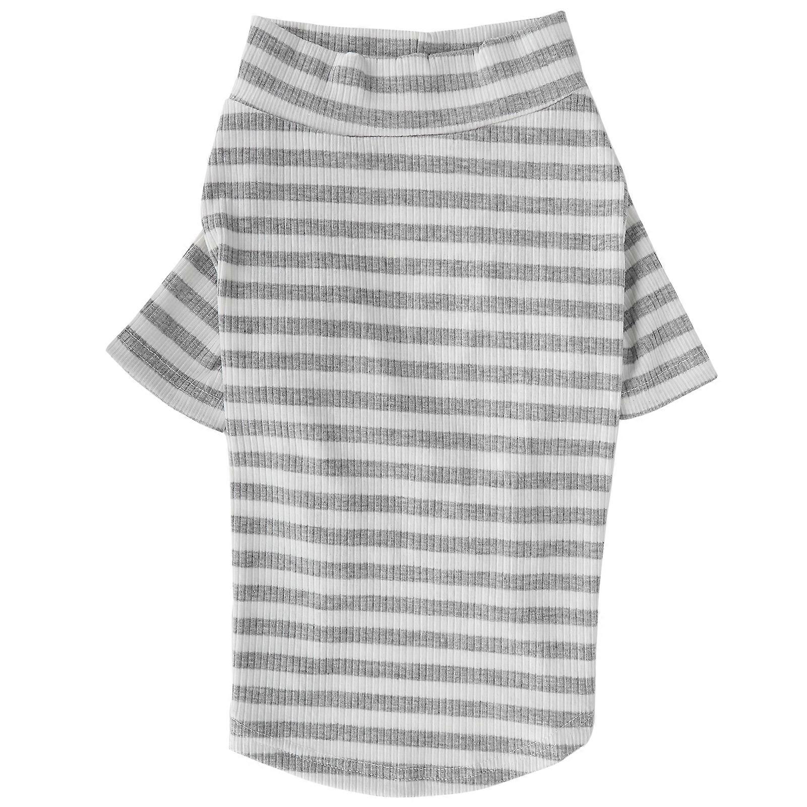 Pet Cotton Striped Shirt for Dogs and Cats, Soft Breathable Tee for Puppies, Comfortable Little Pig Design, Various Sizes