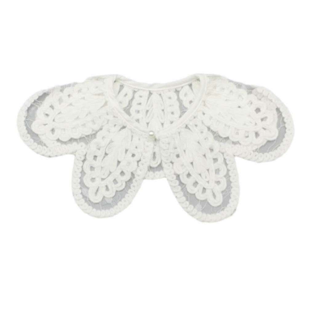 Lace Floral Pattern False Collar Summer Spring Woman Shirt Decorative Collar