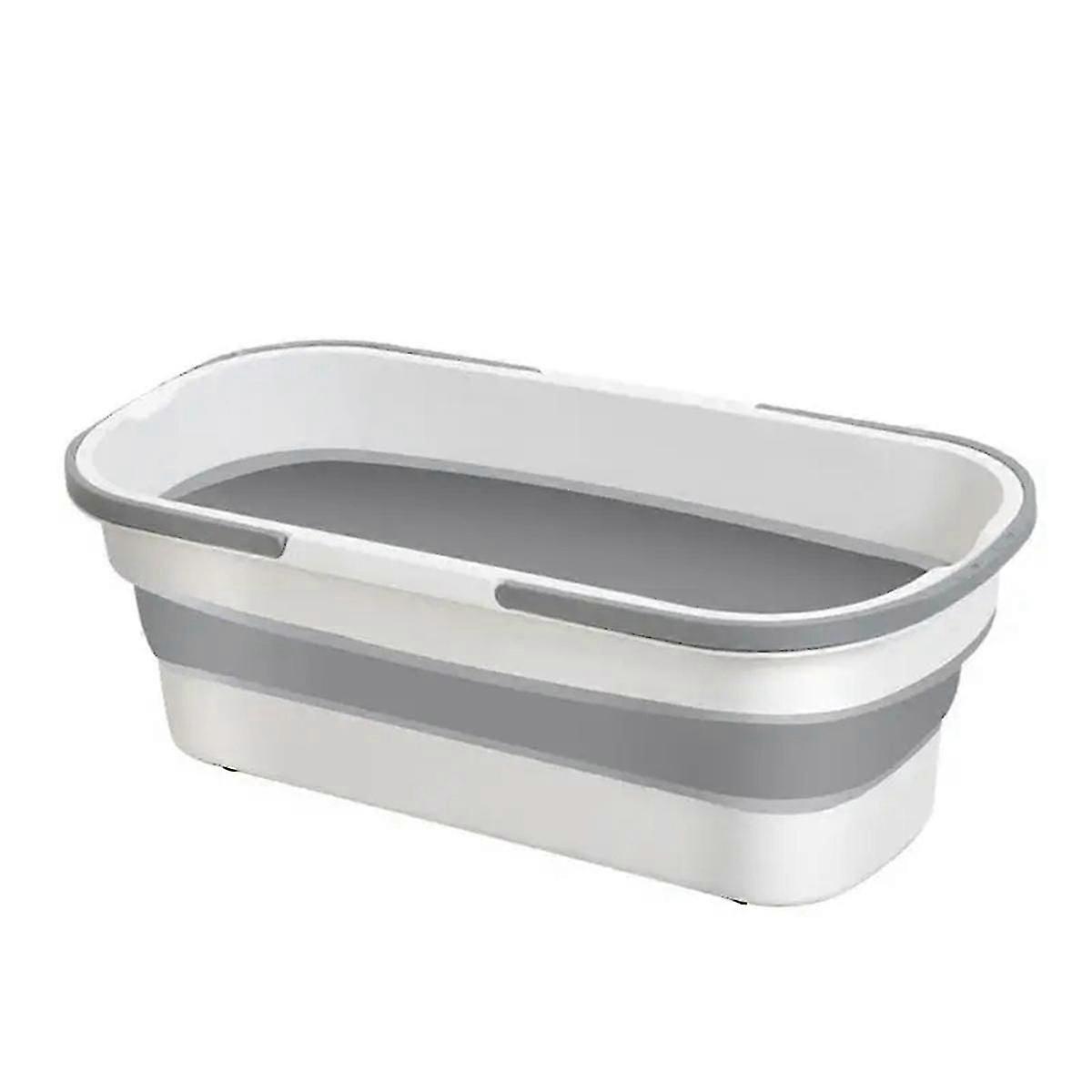 Portable Silicone Bucket for Household Large Mop Bucket Rectangular Thickened Plastic Folding Car Wash Bucket