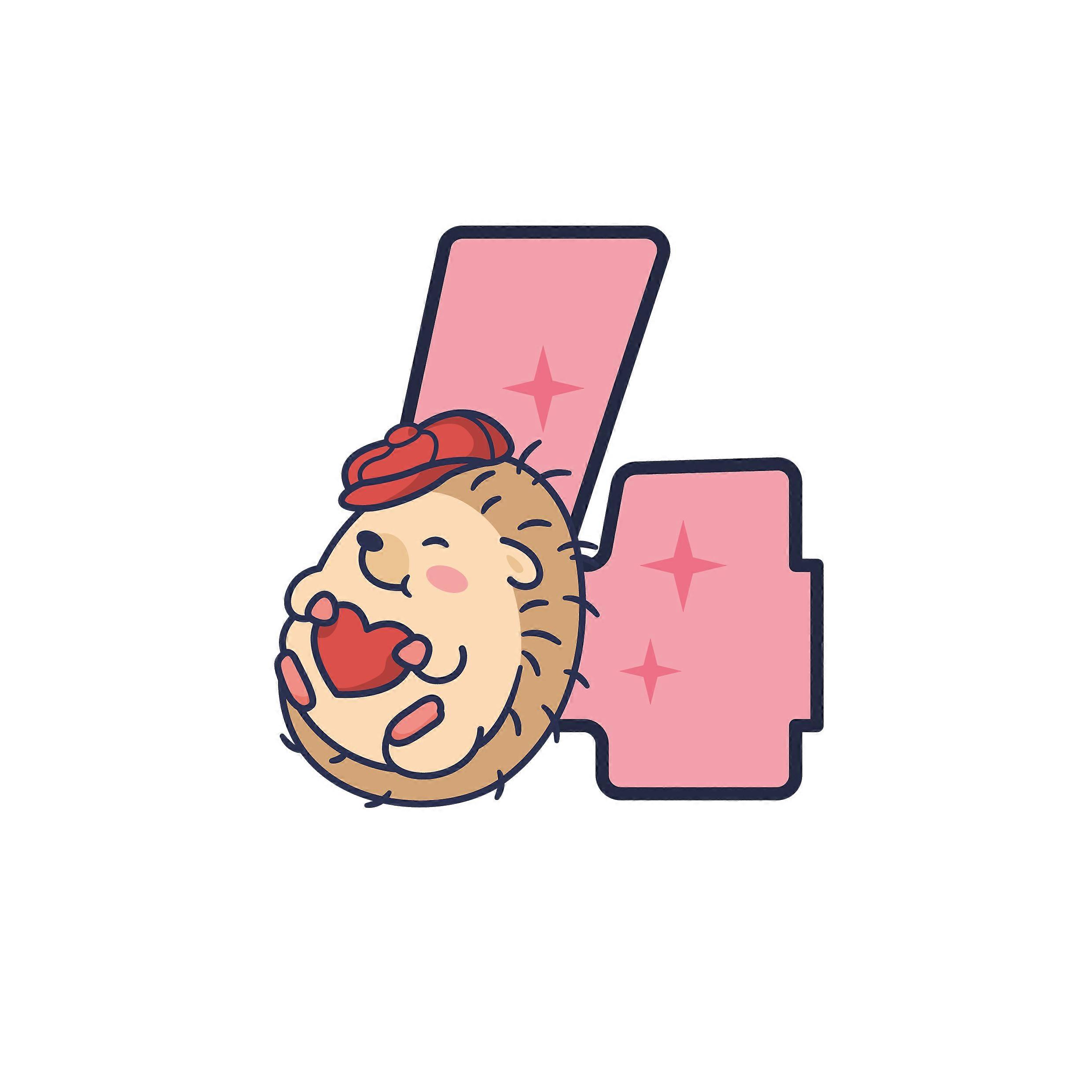 Iron-on patch Cute Animals Birthday Number