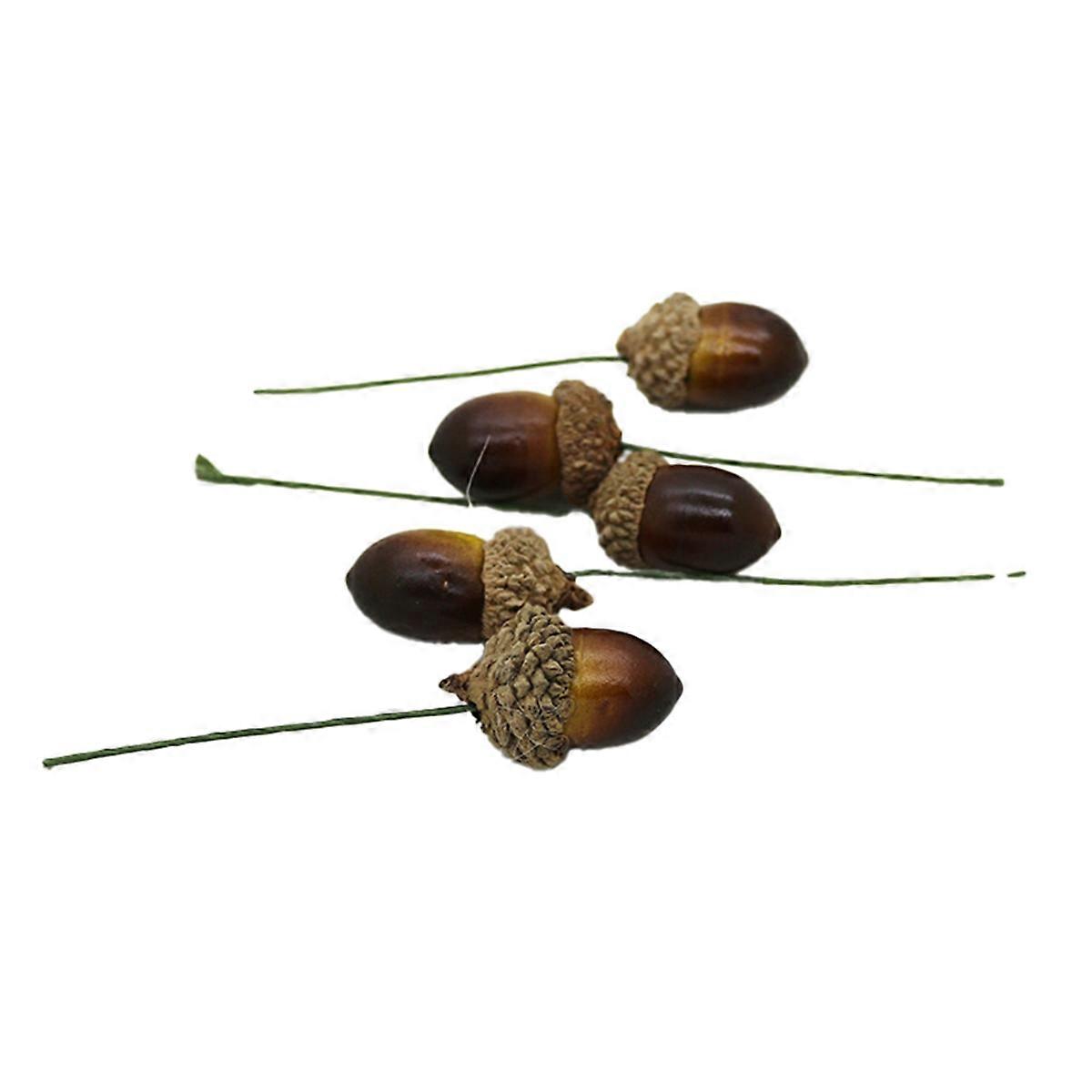 100PCS Decor AcornOrnaments Artificial Acorns Crafts