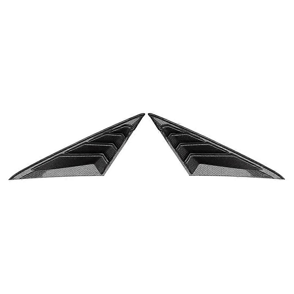Carbon Fibre ABS Rear Window Louver Shutter Cover Trim for