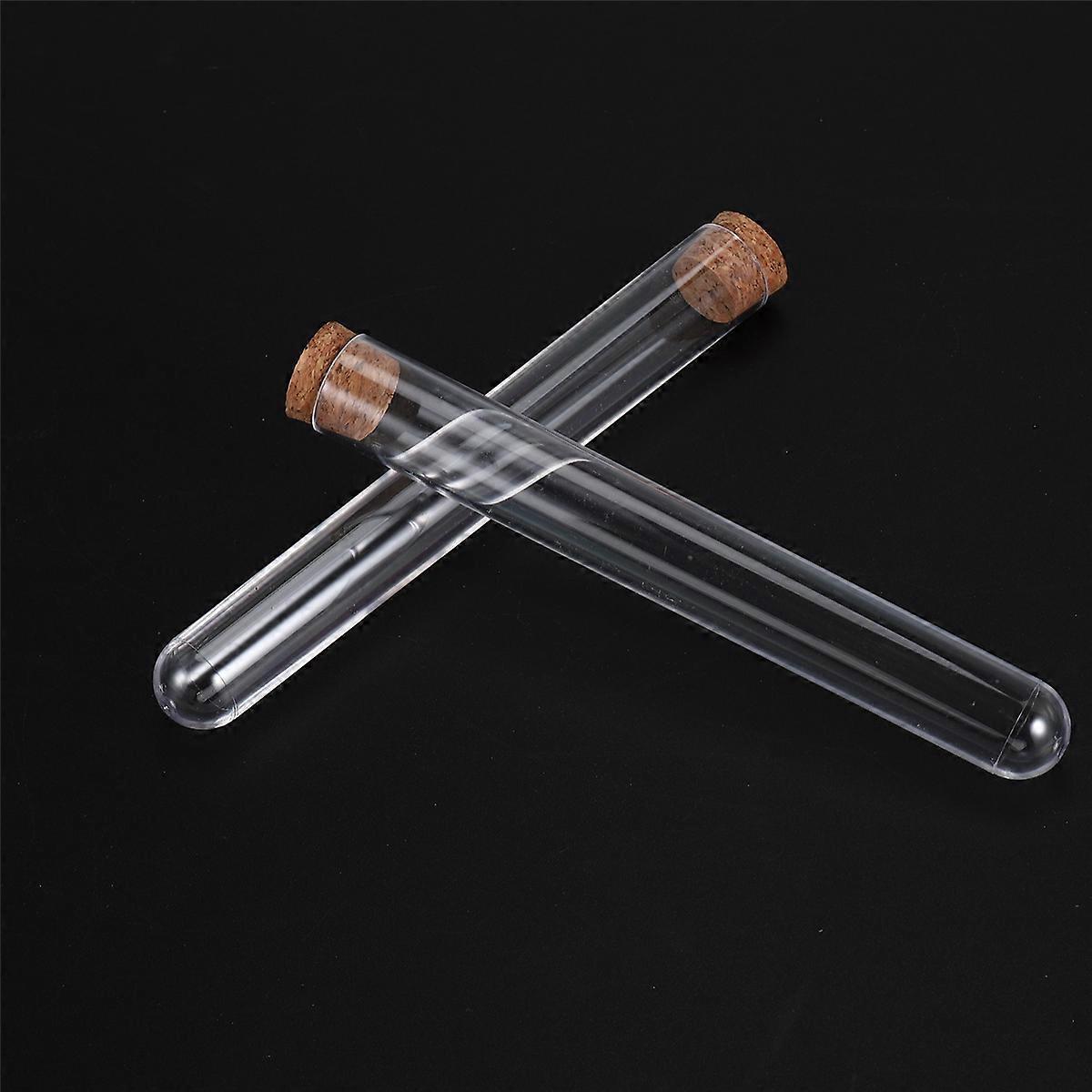 50Pcs 20X150Mm 30Ml Plastic Test Tube With Cork ,Clear