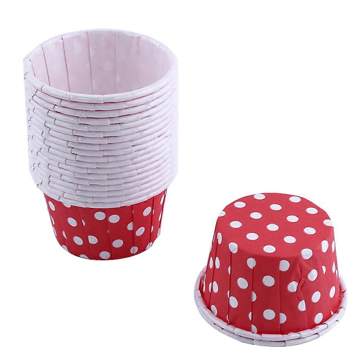 100pcs φλυτζάνι ψησίματος Muffin περιτυλίγματος Muffin περίπτωσης κέικ κέικ εγγράφου για το γάμο κομμάτων, κόκκινο