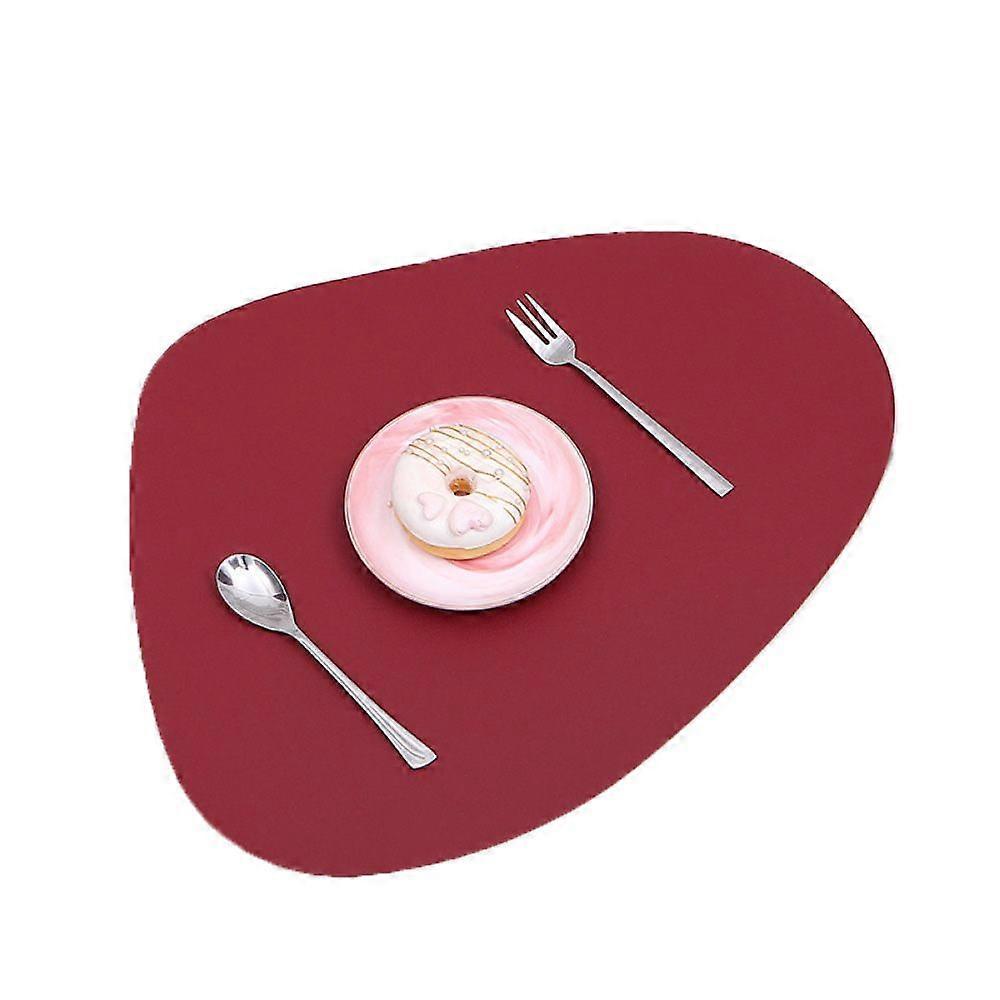 4pcs Irregular Non-Slip Granular Placemats - Red