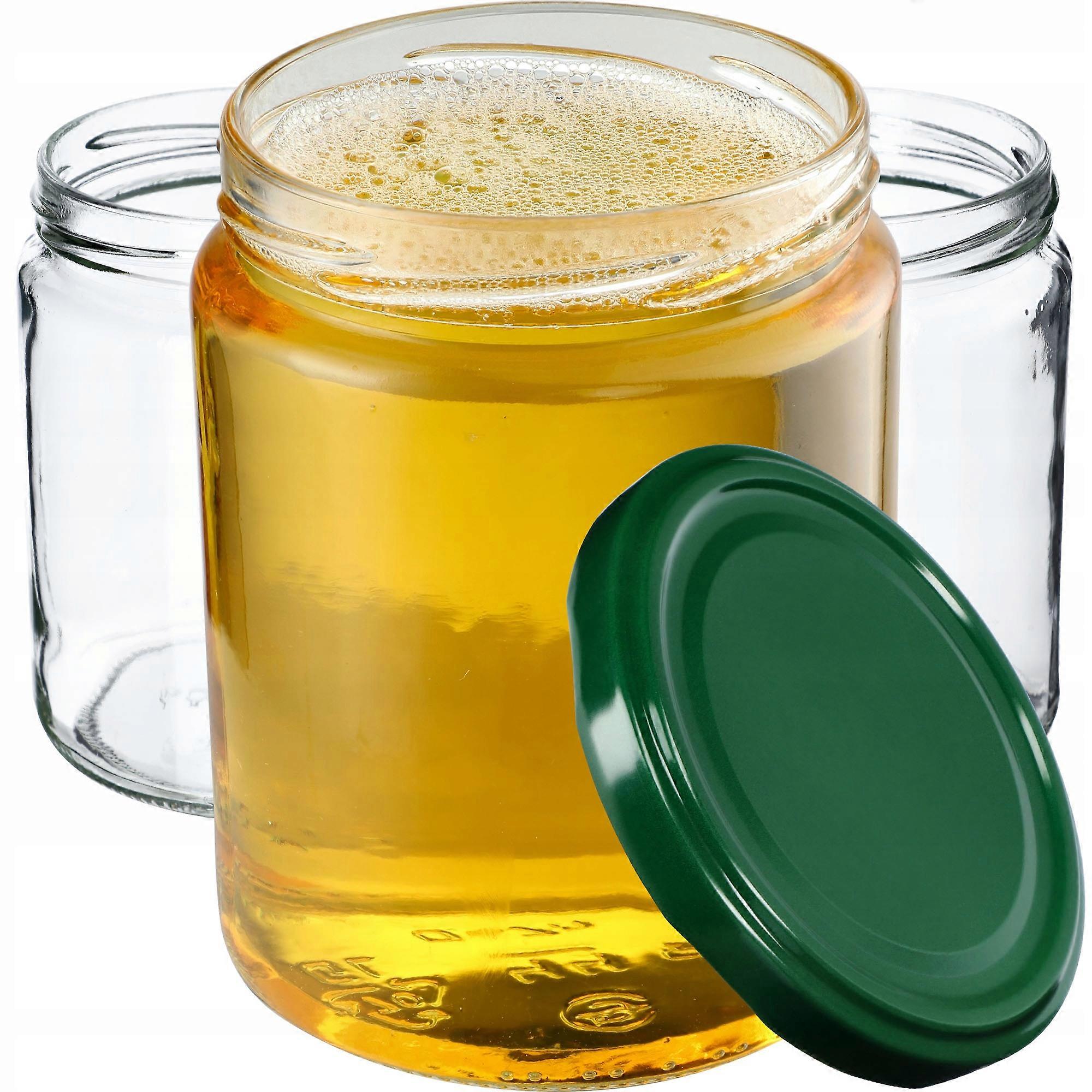KADAX 8x sklenice 540ml Honey Jar šroubovací uzávěr 82mm