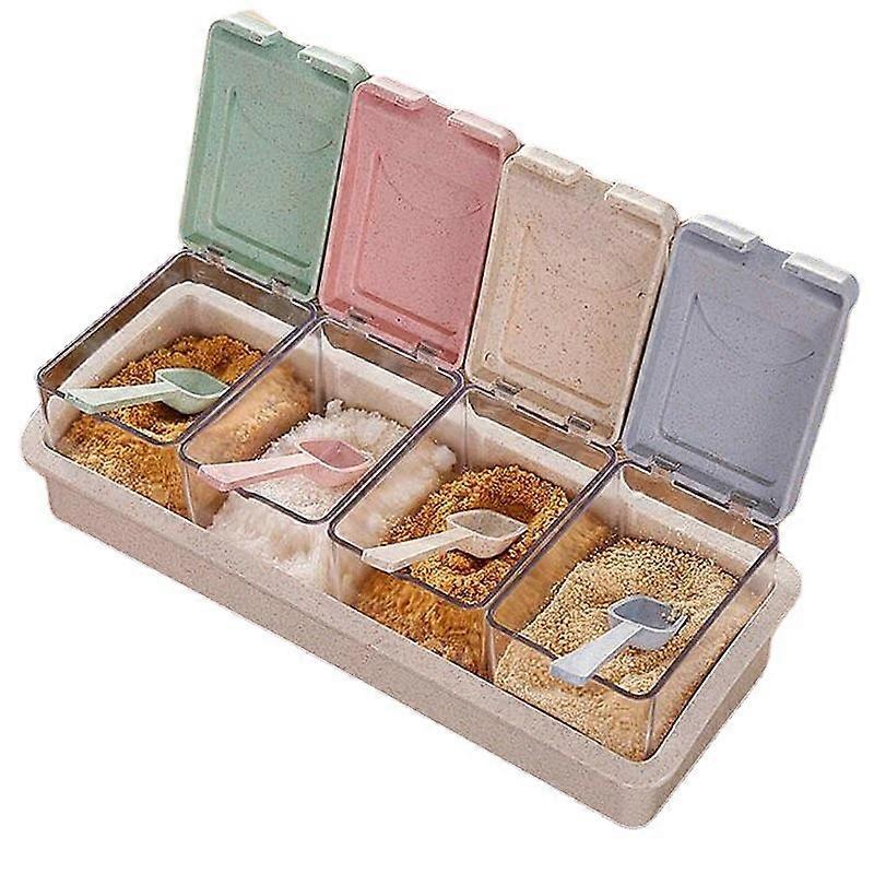 Seasoning Box, Spice Shaker Jars, Transparent, Non-slip