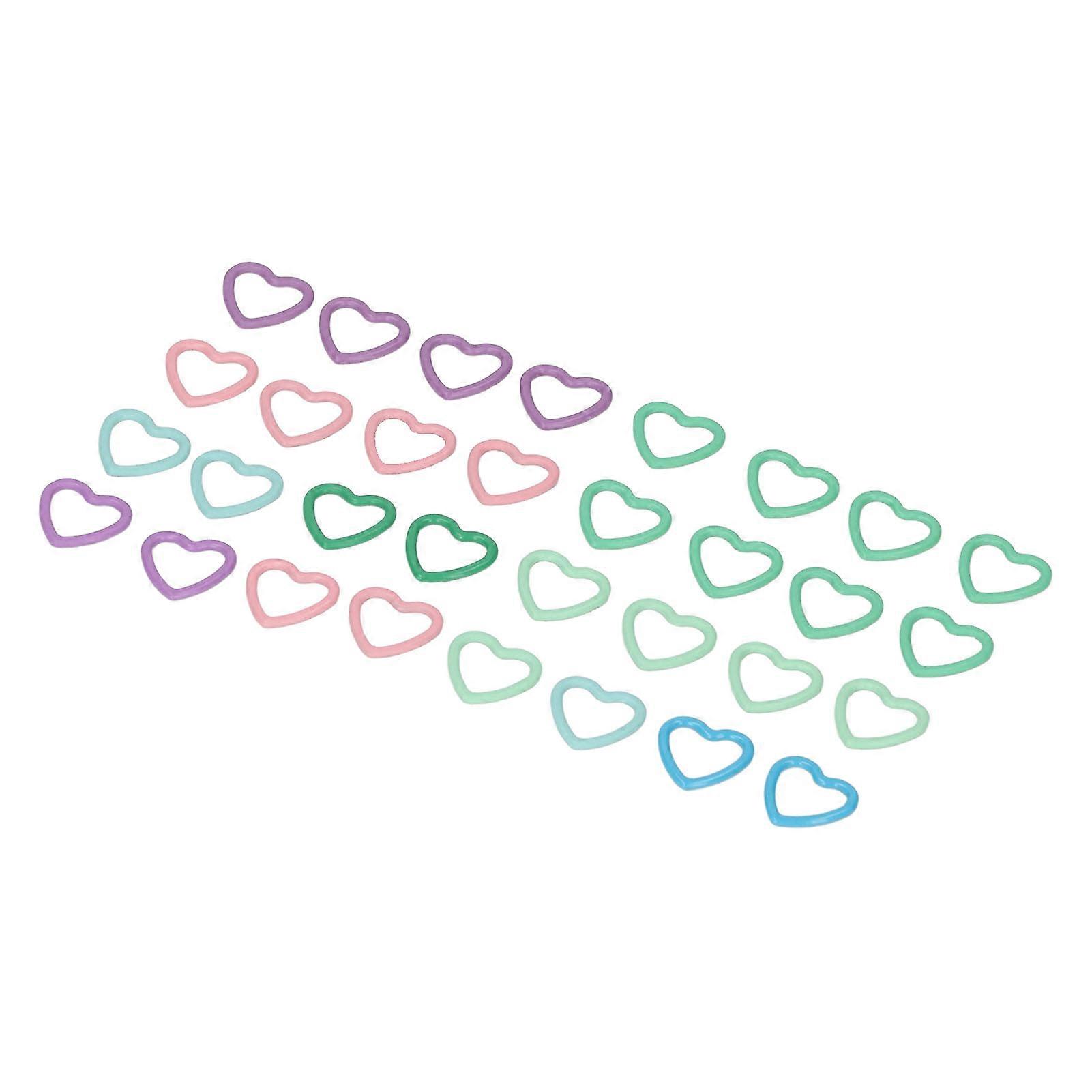 40 Pcs Metal Heart Shaped Stitch Markers for Crochet DIY Knitting Accessories