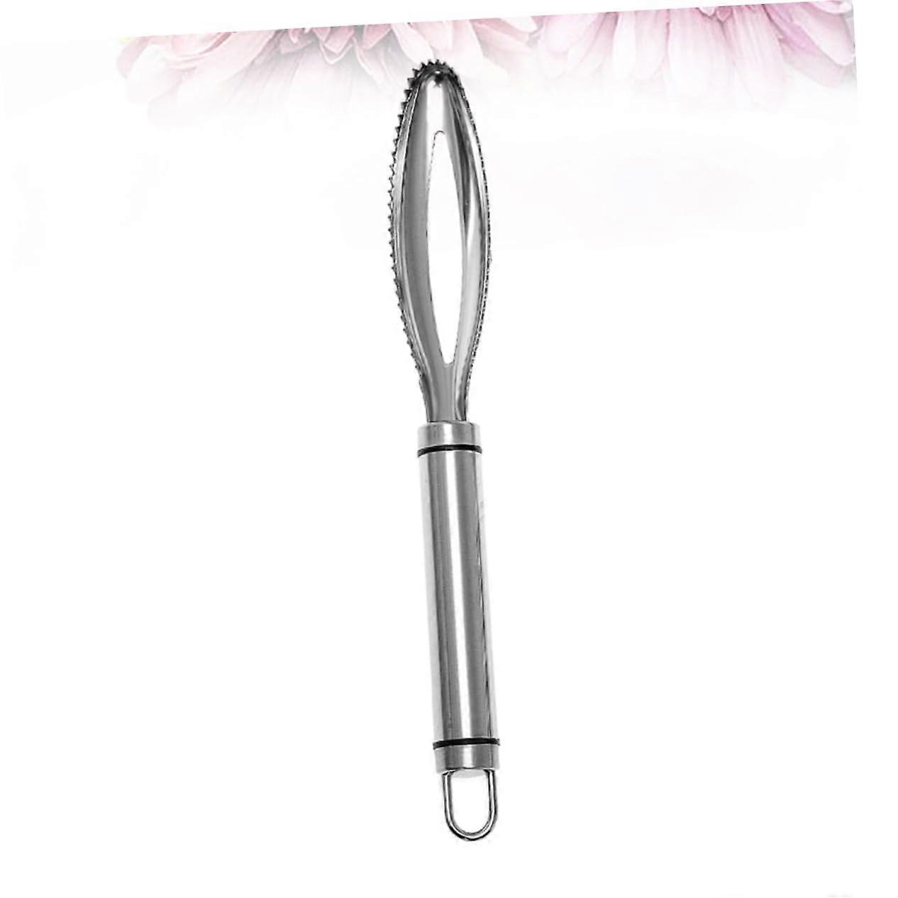 Fish Scale Remover Tool Set - 2pcs Stainless Steel Fish Scraper and Skinner for Easy Seafood Scaling - Silver