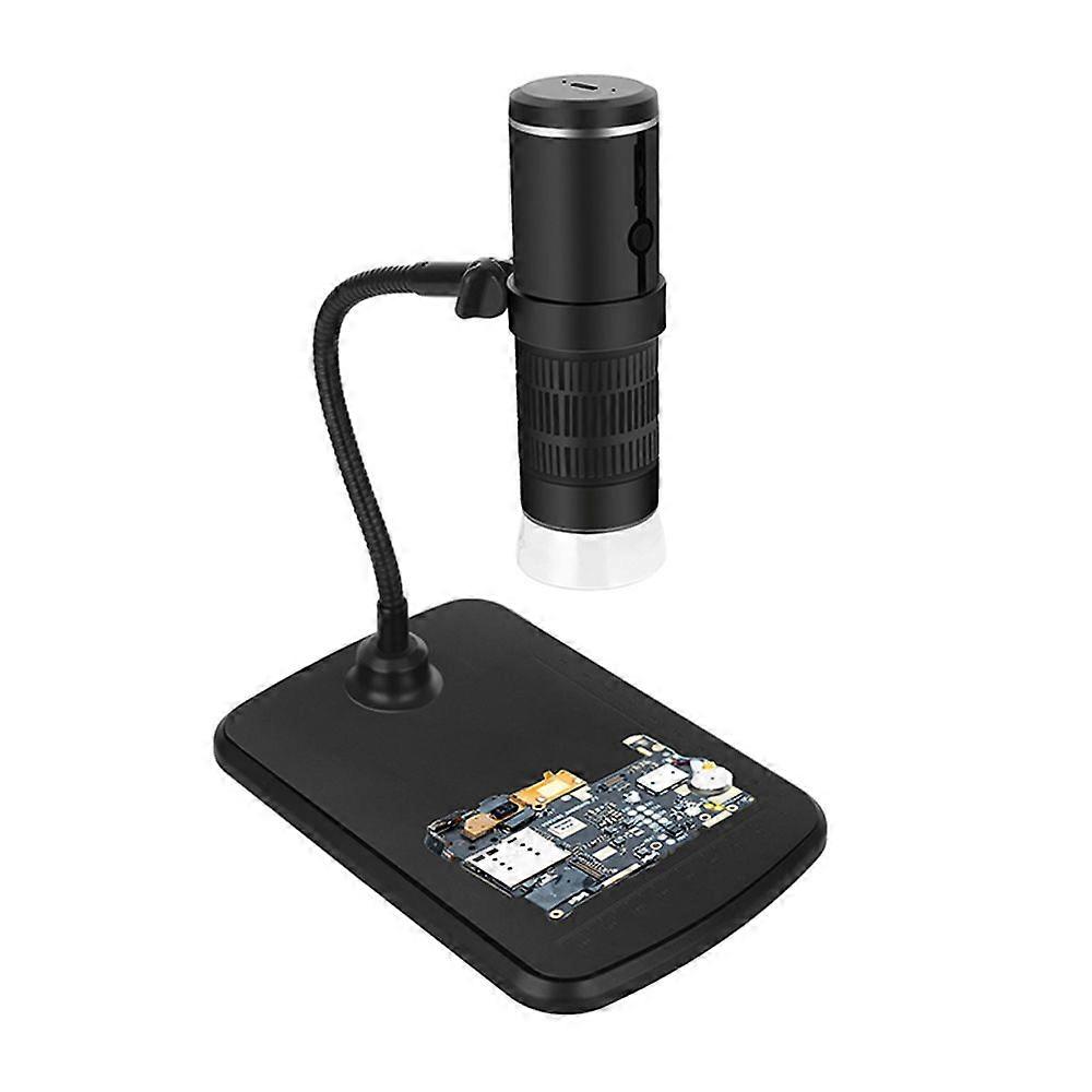 3-in-1 1000X USB Digital Microscope with Type-C Camera and 8 LED Lights Adjustable Magnifier with Stand for Android and Windows