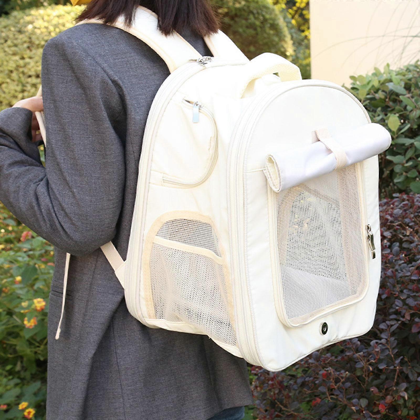 Cat Backpack Pet Carrier Knapsack Carrying Outing Double Shoulder Bag for