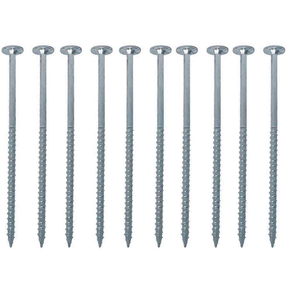 Wood Screws 3.5 Inch - Large Flat Head Self-Tapping Zinc Finish #2 Square Drive 100-Pack 80023