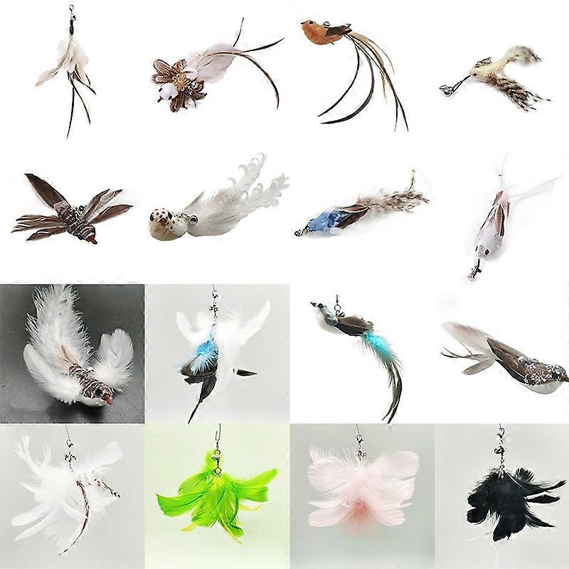 Long Rod Suction Cup Cat Teaser Stick Replacement Head, Random Color Delivery