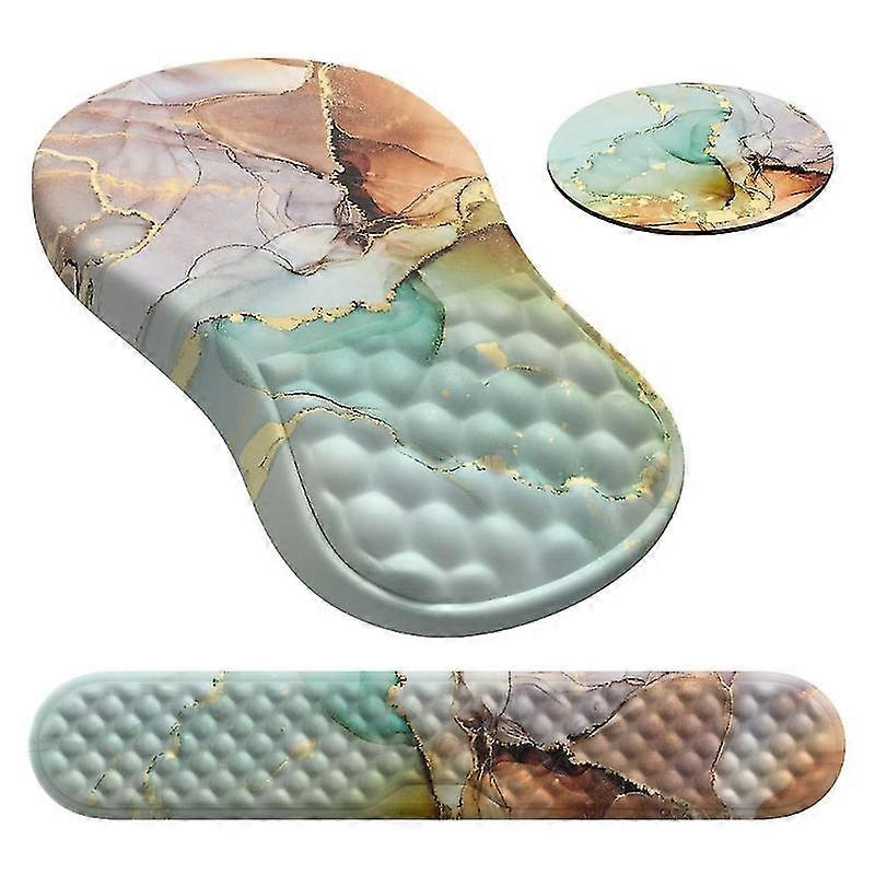 7Set of 3 Pain Relief Wrist Rest Mouse Pad Mousepad for Mouse, Keyboard, Cup