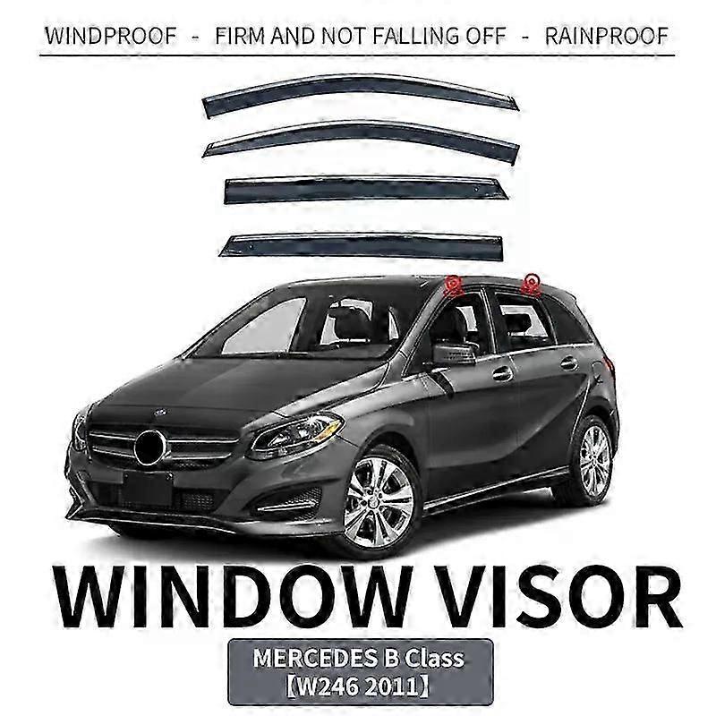 Gilt für: Für Mercedes-benz B-Klasse W246 2012-2018 Fenstervisier, Lüftungsschirme, Ventvisor, Windabweiser, Visiere, Regenschutz, Sonnenschutz, Visier