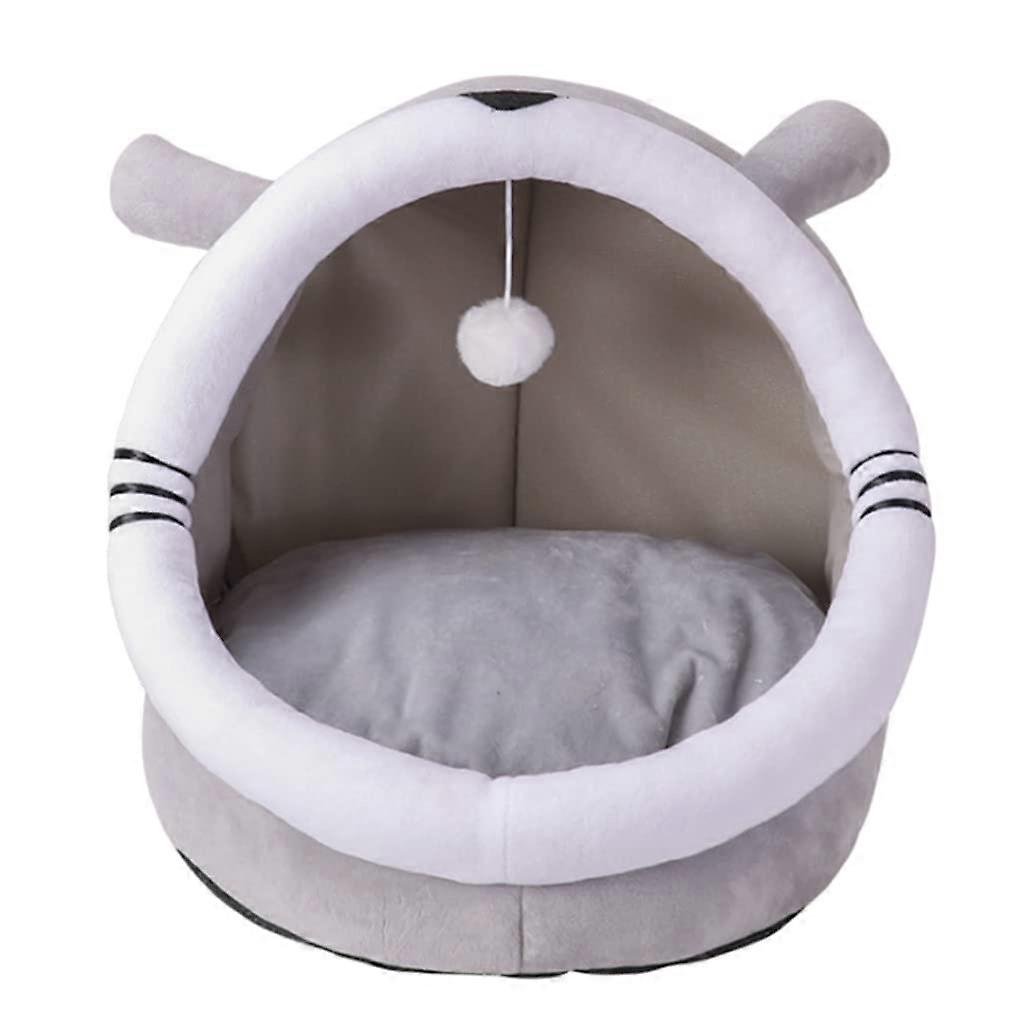 Warm for Bed Cave for Indoor Cats - Self-Warming Tent House, Washable Cushioned Bed for Small Dogs and Large Cats, Slip-Resistant Design