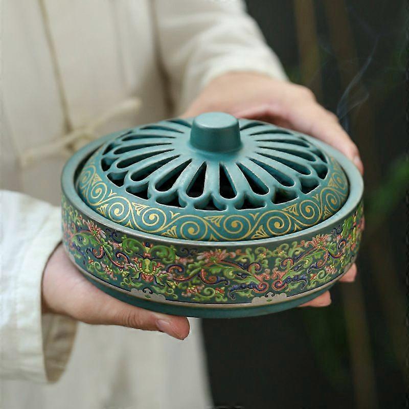 Green Aromatherapy Ceramic Incense Holder