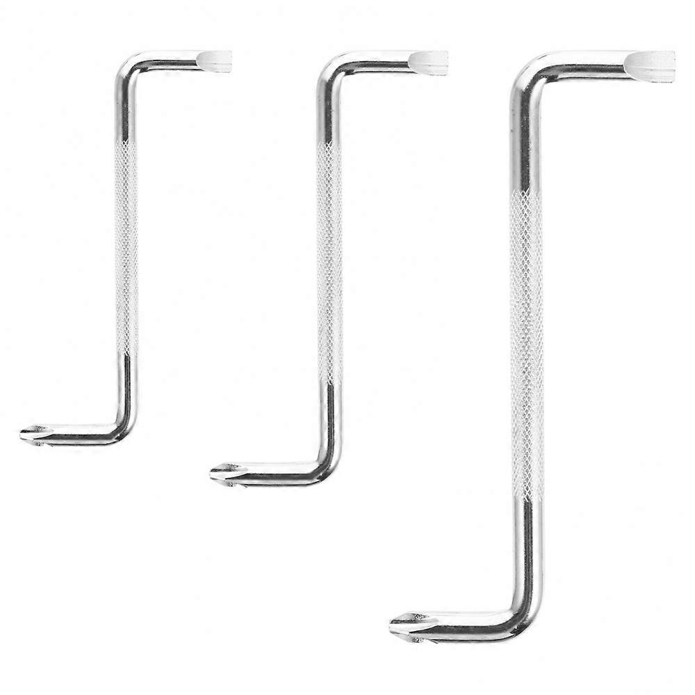 3-Piece Offset Screwdriver Set, Type Z Flat Hex Key, for Power Hand Tools, Silver