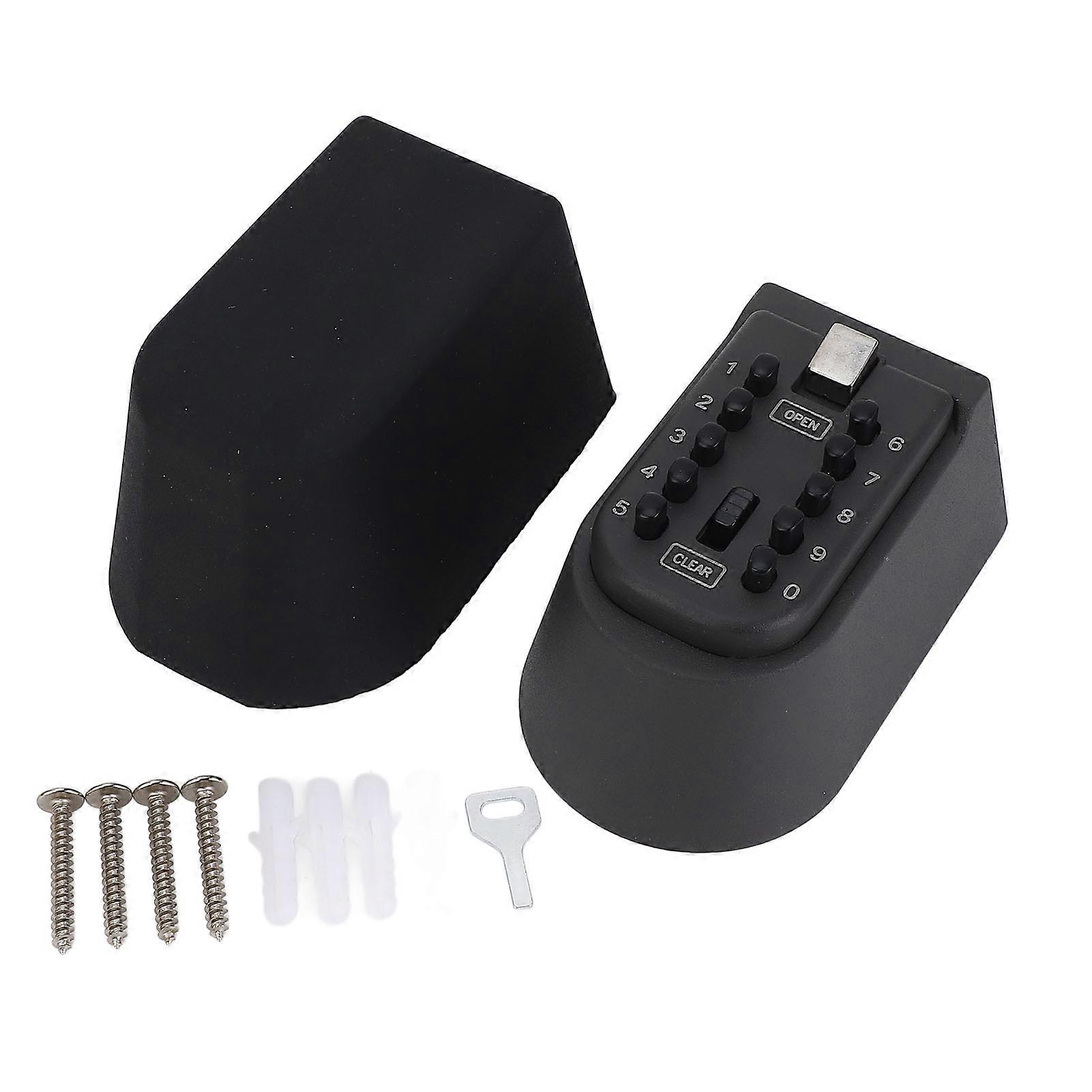Outside Wall Mount Water Resistant Key Safe Security Storage Lock Box 10 Digits Combination Lockbox for House Keys