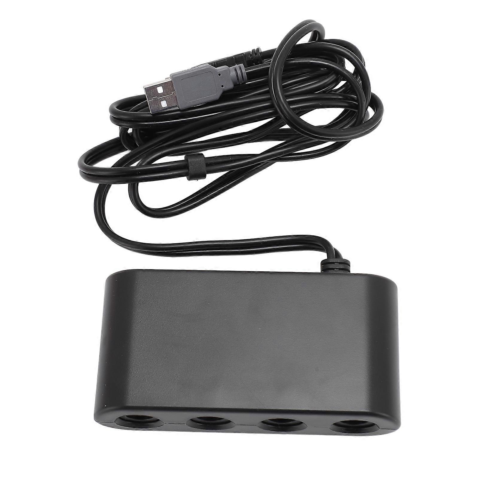 Adapter Compatible Switch for WII U USB Controller Converter 4 Port Support Turbo Vibration Features with 180cm Cable