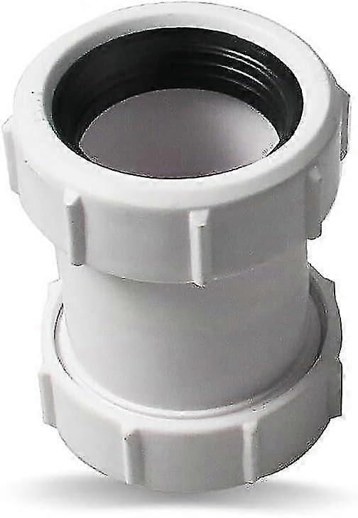 Pvc Straight Fitting 40mm 1/2" Tub Drain Compression Fitting (pack Of 1)