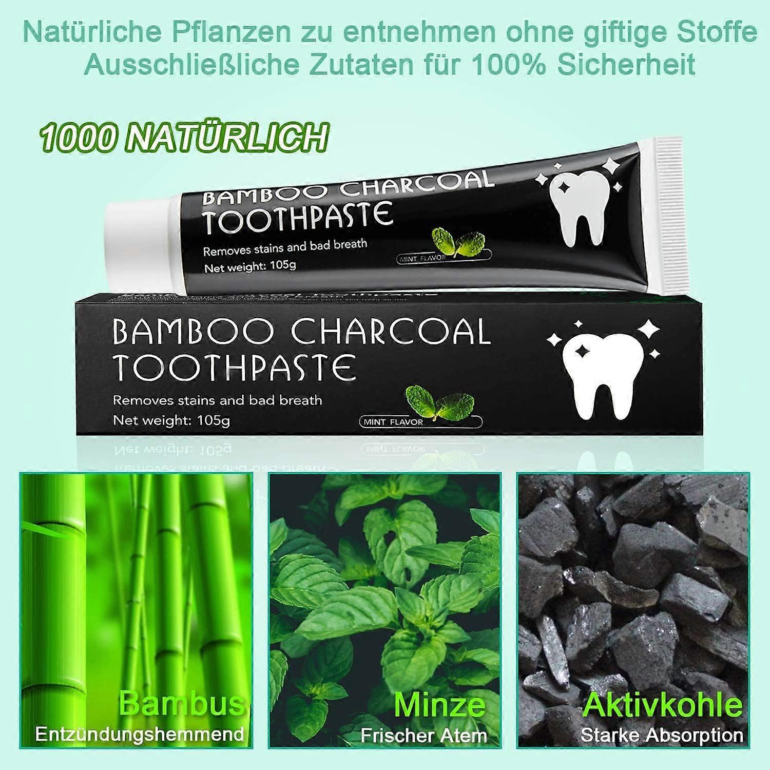 105 g Bamboo Charcoal Toothpaste 2 Pcs Activated Charcoal Toothpaste  Teeth Whitening Toothpaste