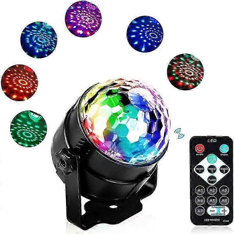 16 Color USB Light 6w Led Disco Ball Party Lights Strobe Light Disco Lights, Sound Activated With Remote Control Dj Lights Stage Light For Party