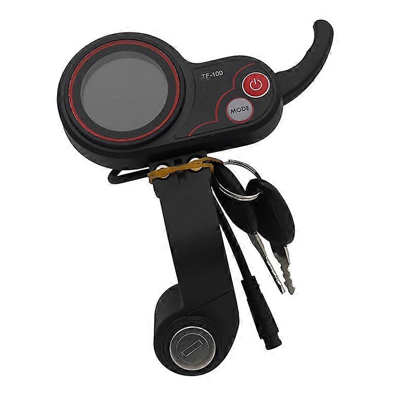 TF-100 LCD Display Throttle Meter Dashboard 6PIN Switch with Electric Door Lock Key for Electric Sco