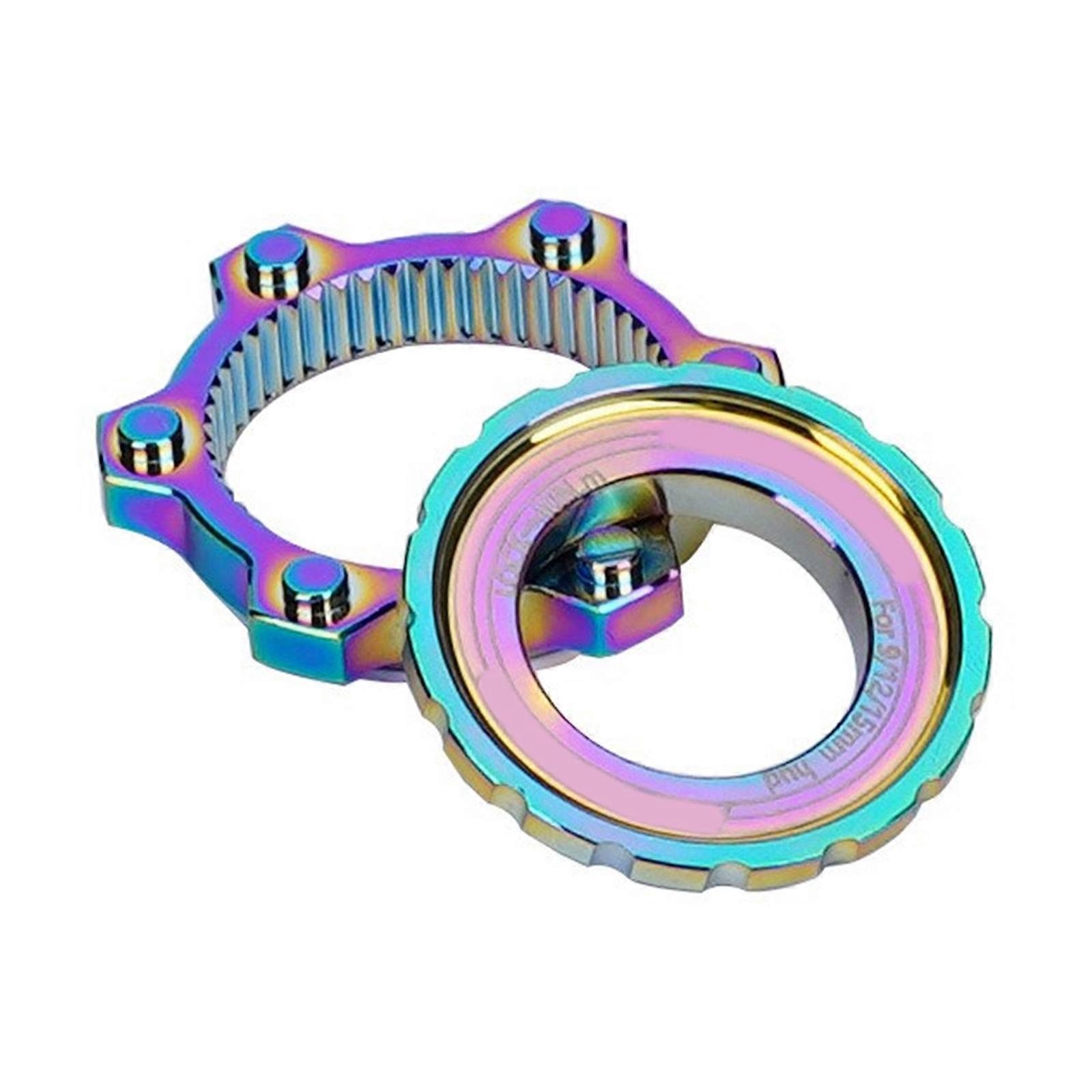 Bicycles Center Lock Adapter with Lock Rings 6 Bolt Disc Brake Rotators Adapter Hub Spacer Cycling Part Enduring  Colorful