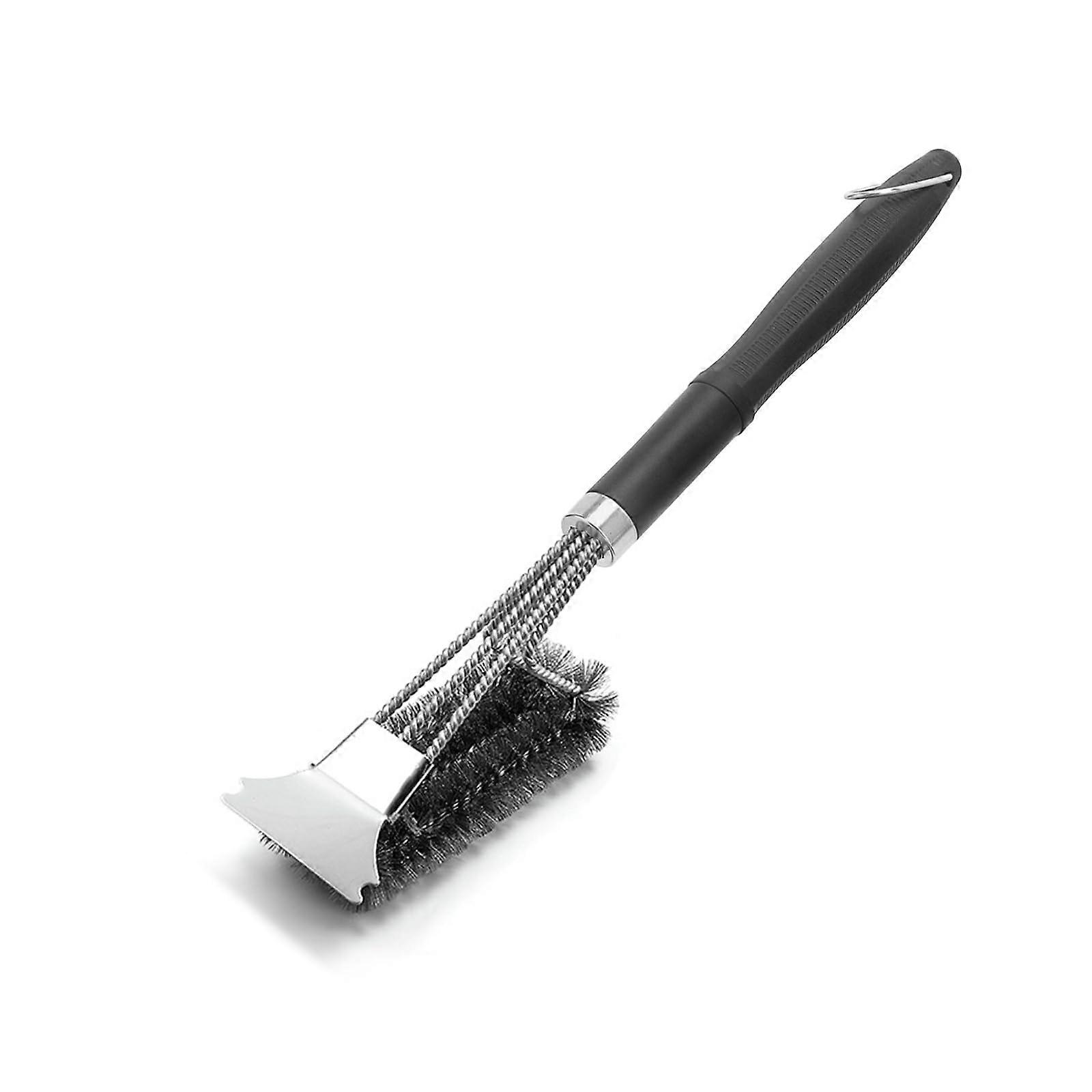 Grill Brush and Scraper Kit, 15.5 Inch BBQ Cleaning Brush with Safe Wire Bristles for All Grill Types