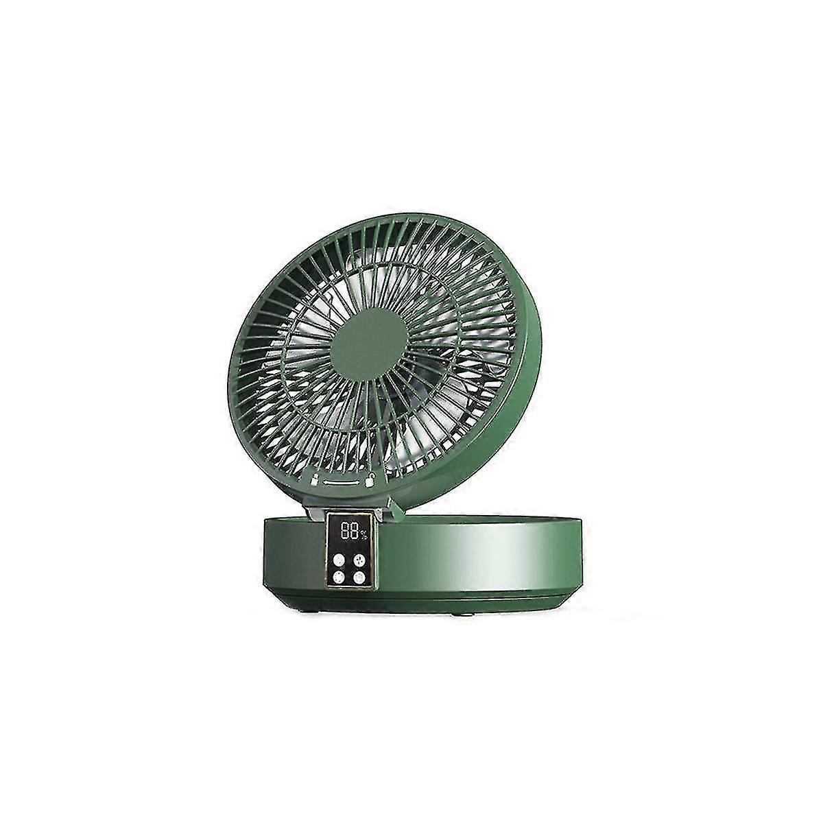 3color / Fernbedienung Drahtloser Umluftlüfter mit LED-Licht Faltbarer elektrischer Wandventilator Desktop-Lüfter Weiß