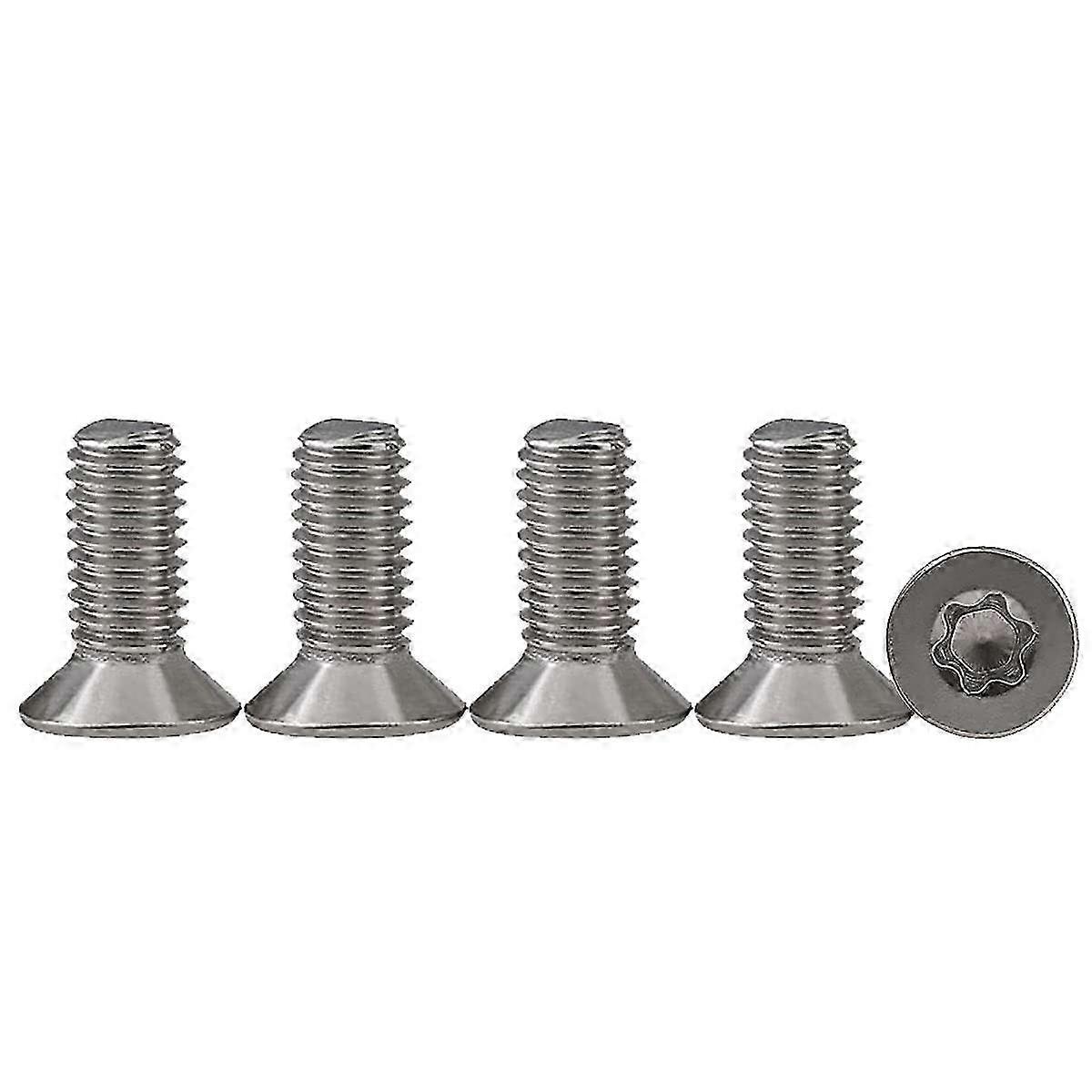 304 Stainless Steel M4 Countersunk Machine Screws with Torx Drive 25 Piece Set Fully Threaded