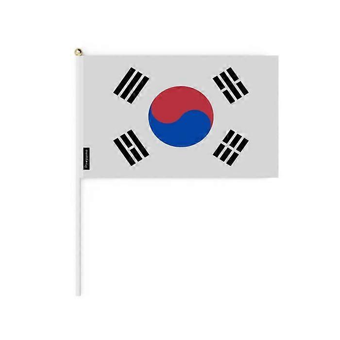 Set of Mini Flags – South Korea – 14 x 21 cm – Handheld – Polyester - 100 pieces