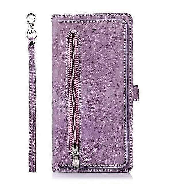 Phone Case For Apple Wallet Card iPhone 14 Pro Max 14 Plus 13 12 11 Pro Max Mini X XR XS Zipper with Wrist Strap Card Holder Slots Solid Colored PU Le