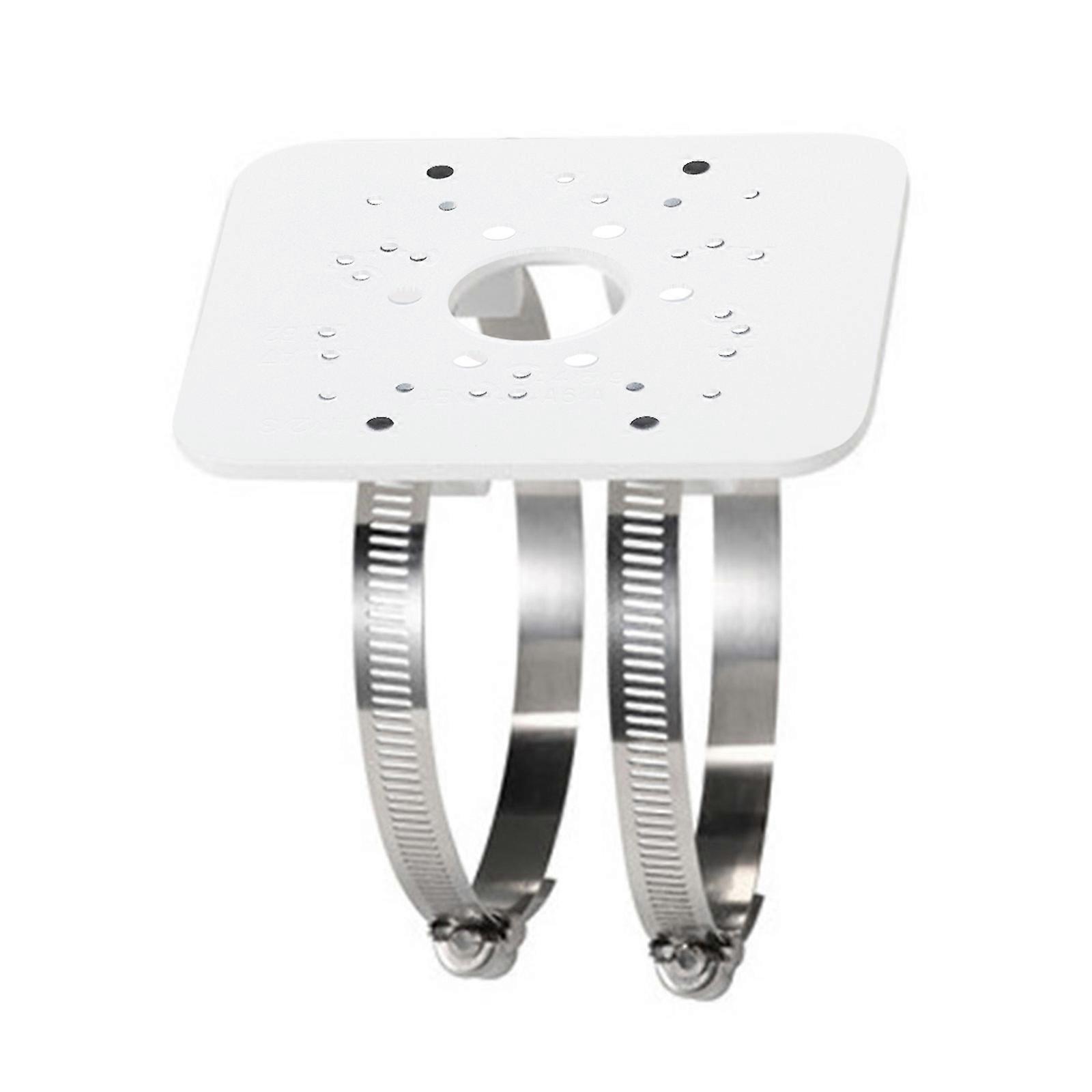 Wall Mounting Bracket with Stainless Steel 2Loop Clamps Easy Installation Universal Security Camera Mount Frame