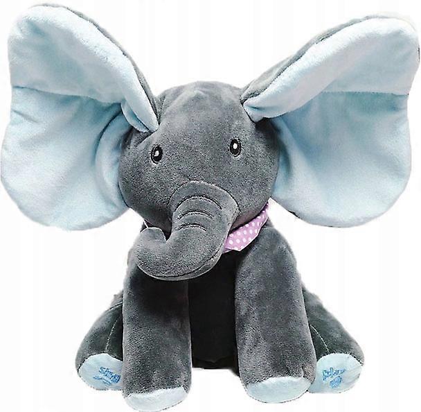 Plush Toy Playing Singing Elephant Moves Ears