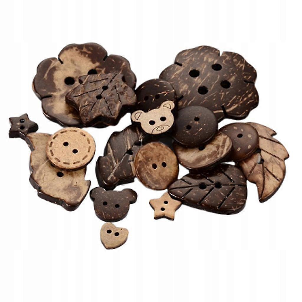 100pcs Holzknöpfe Kinderknöpfe Kokosknöpfe