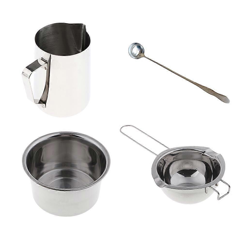 4pcs ανοξείδωτο κουτάλι κερί κερί χωνευτήρι διπλό δοχείο λέβητα στάμνα