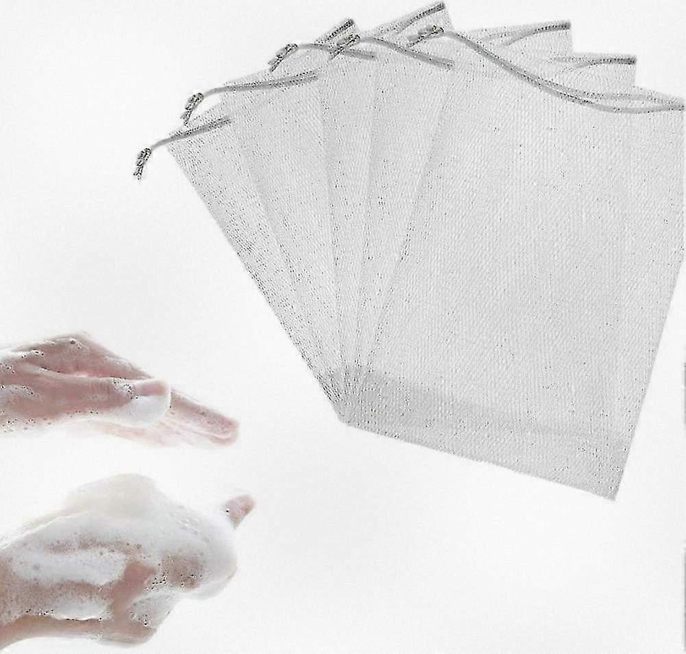 50x Bubble Mesh Cleaning Tool Bags for Soap Storage and Saver, Includes Soap Net and Cord, Perfect for Keeping Soap Scraps Organized