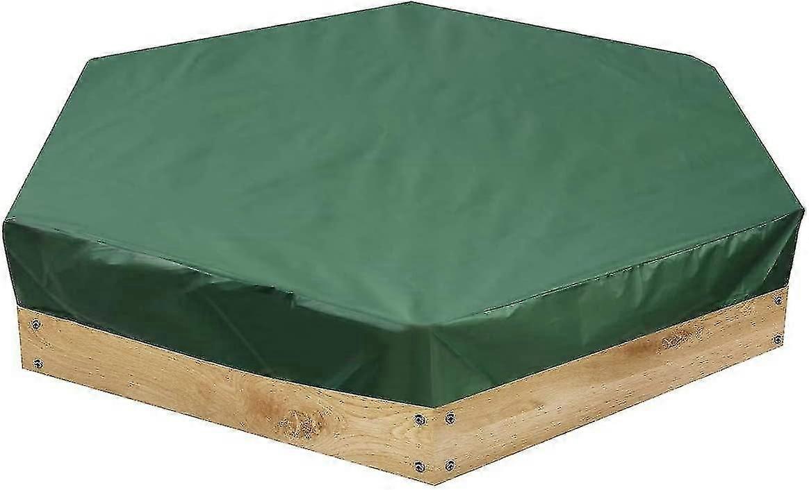 Green Sandbox Cover Hexagon Pool Bunker Cover Made From High Quality Oxford Cloth It Is Durable And Easy To Fold180*150cm