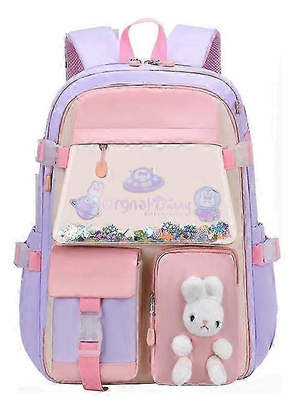 Girls School Backpack Large Capacity Rabbit