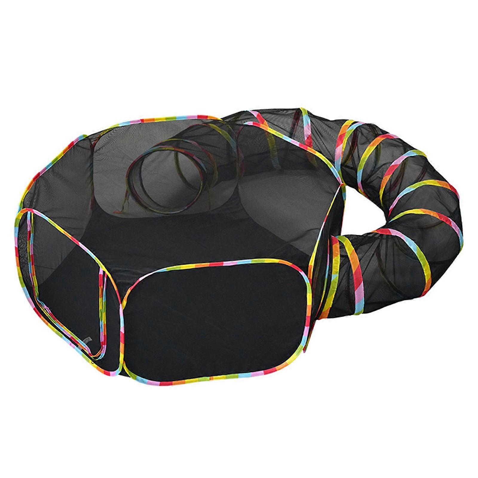 Foldable Cat Tunnel Puppy Rabbit Play Chasing Hide Tunnel Tube Indoor for Game Exercising Hiding Training Pet Toy