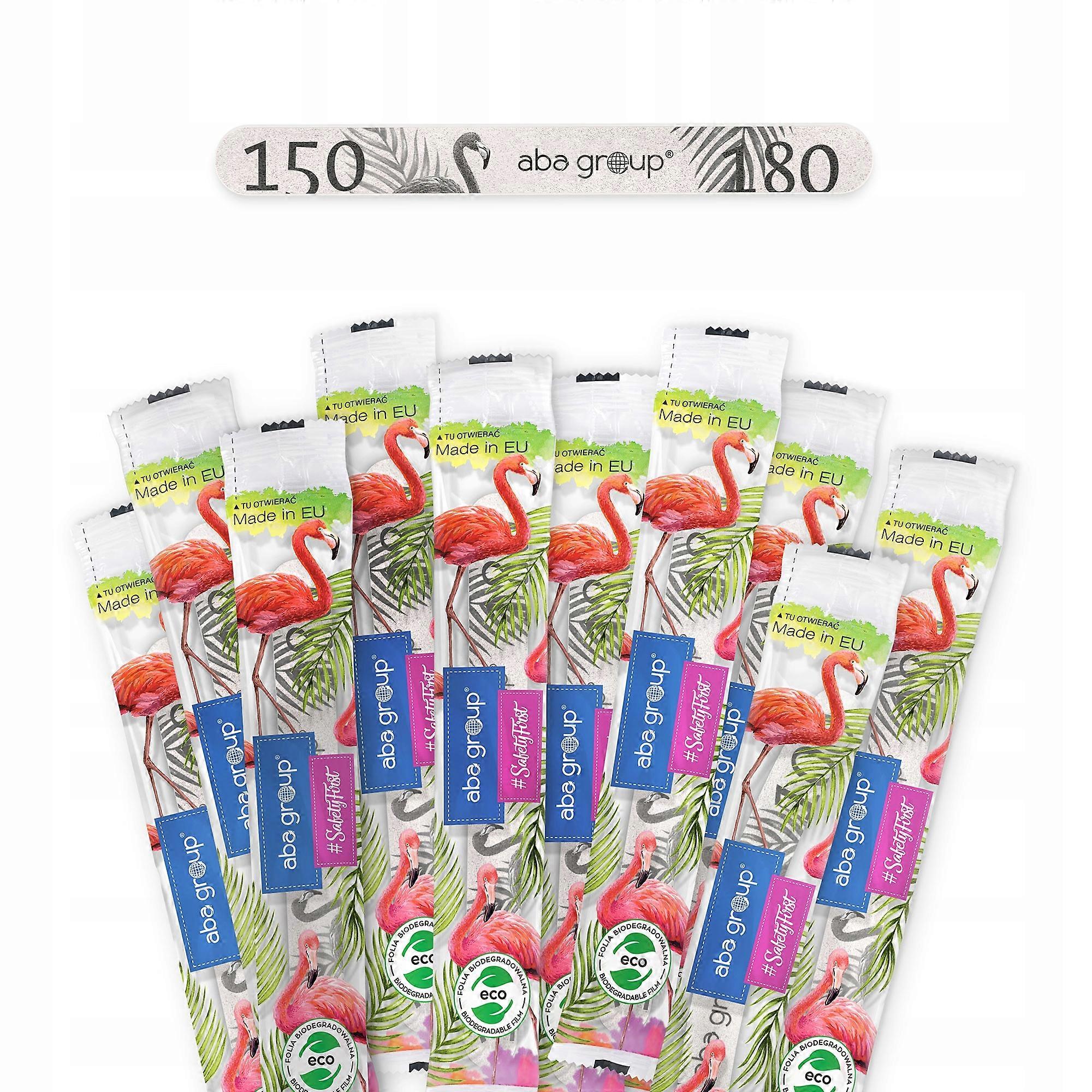 SAFE PACK of 10 pieces of FLAMINING Aba Group nail files STRAIGHT 150/180 SLIM