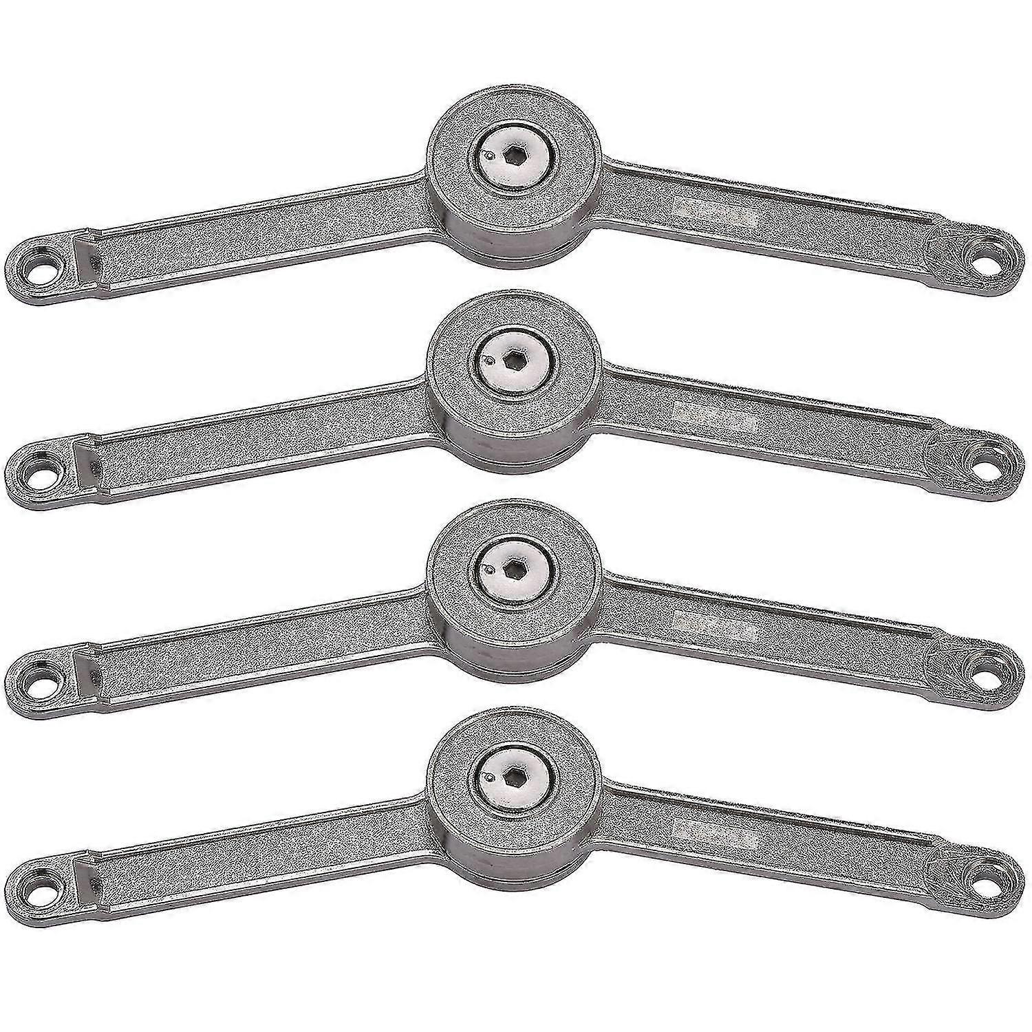 4pcs Adjustable Hydraulic Hinges for Kitchen Cabinet Door Support - Silver