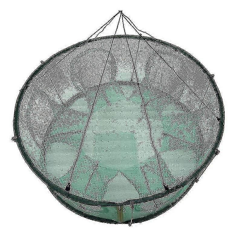 Otomatik Yengeç Istakoz Tuzağı Kafesi - Dayanıklı 60cm Yuvarlak Balık Ağı Hediye