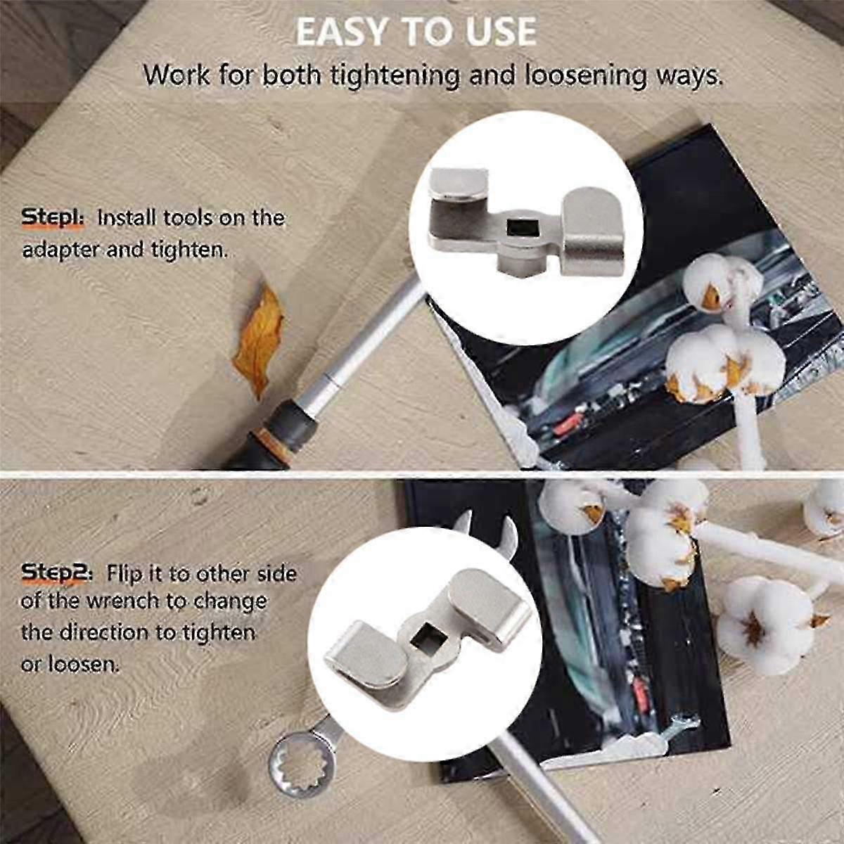 Wrench Extender for 1/2 Inch Drive Breaker Bars Universal Wrench Extender Adaptor for Cheater Bar Stubborn Nuts&Bolts
