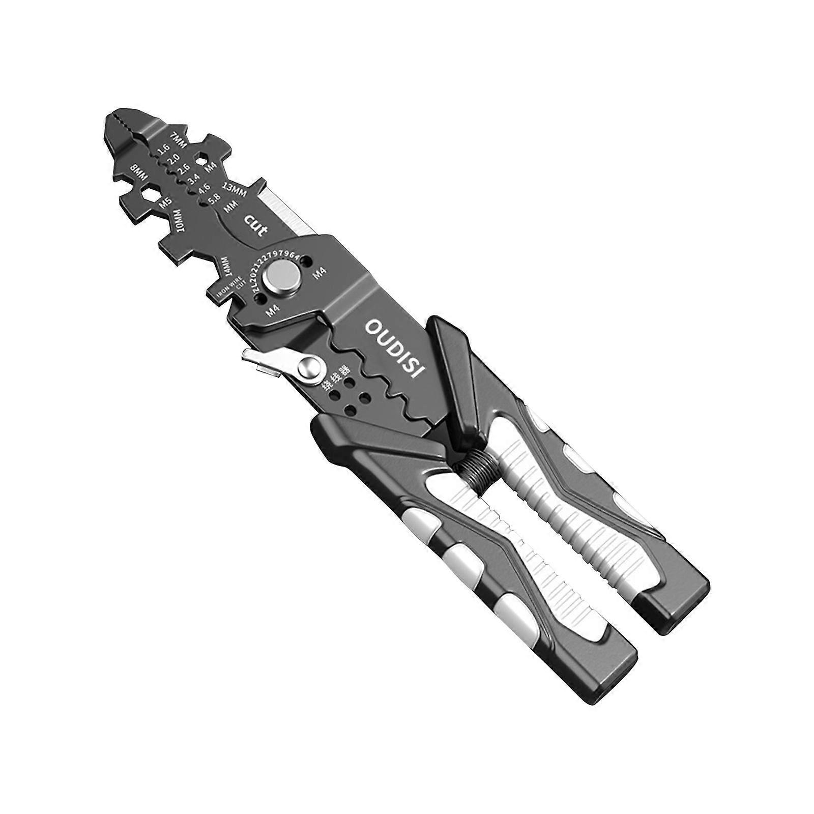 Wire Stripper Tool, Crimper Tool Multipurpose 8inch Electrical Wire Cutter for