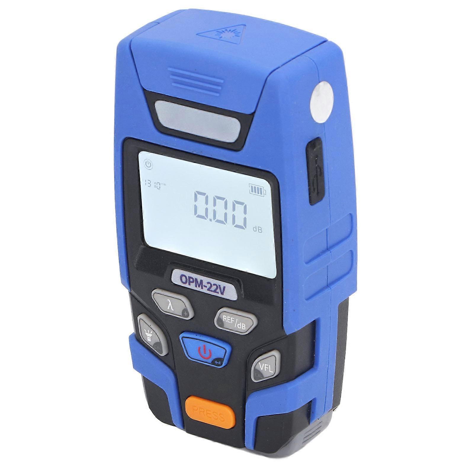 Optical Fiber Power Meter ‑70 To +6dBm Rechargeable Mini Fiber Optic Tester with 10mw VFL for SC ST FC Interface 