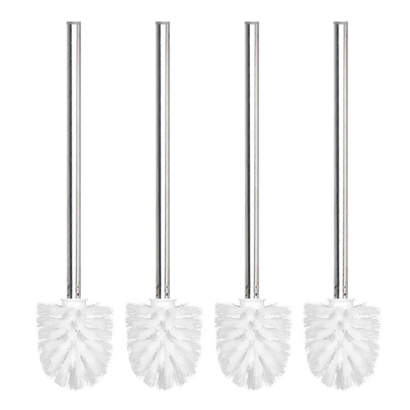 4db rozsdamentes acél fogantyú WC-tisztító kefe csere WC-csésze kefe WC-tisztító eszköz fürdőszobai tartozék fehér