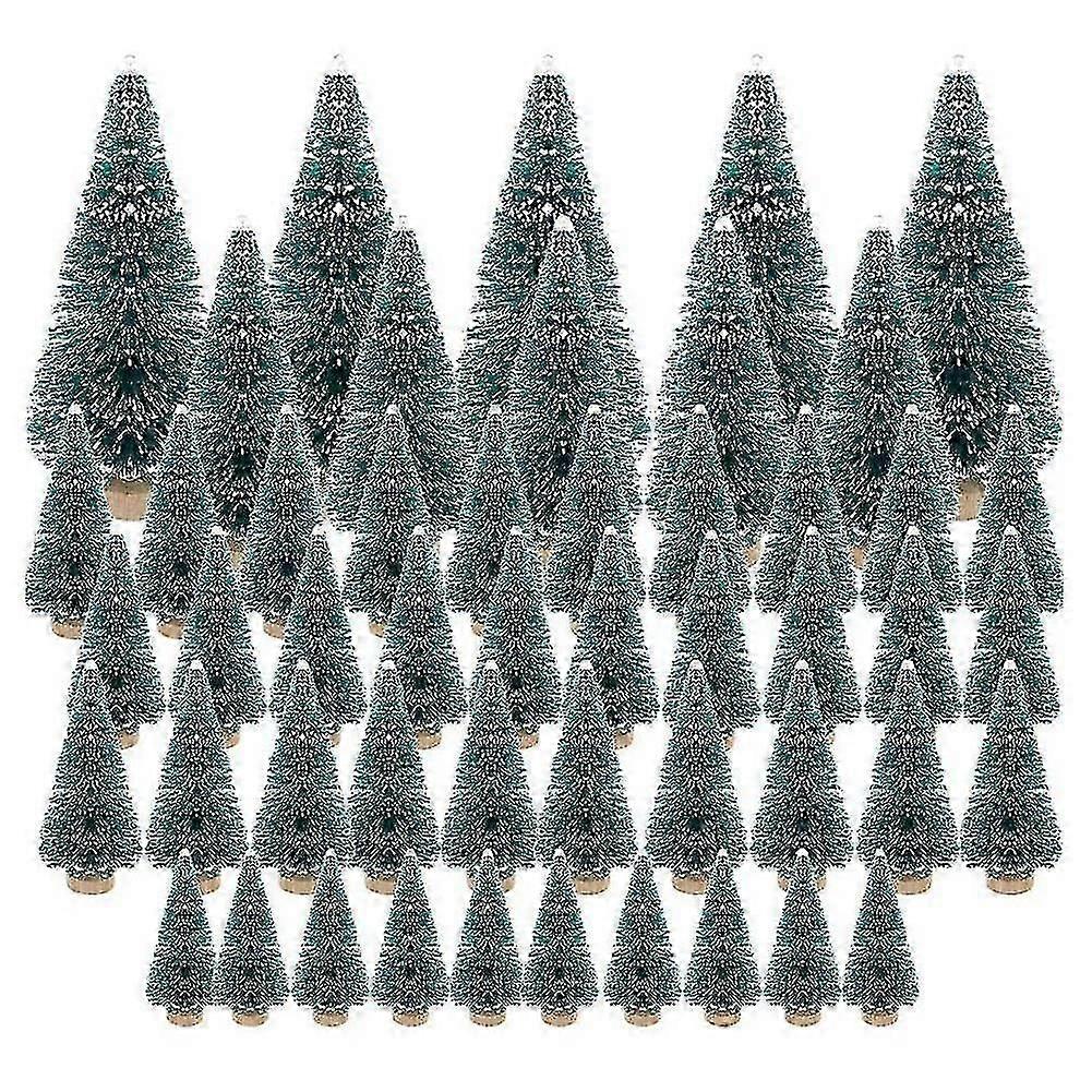50pcs Miniature Artificiel Arbre de Noël Petit Neige Givre Arbres Pins Noël Diy Party Dec-haoyi